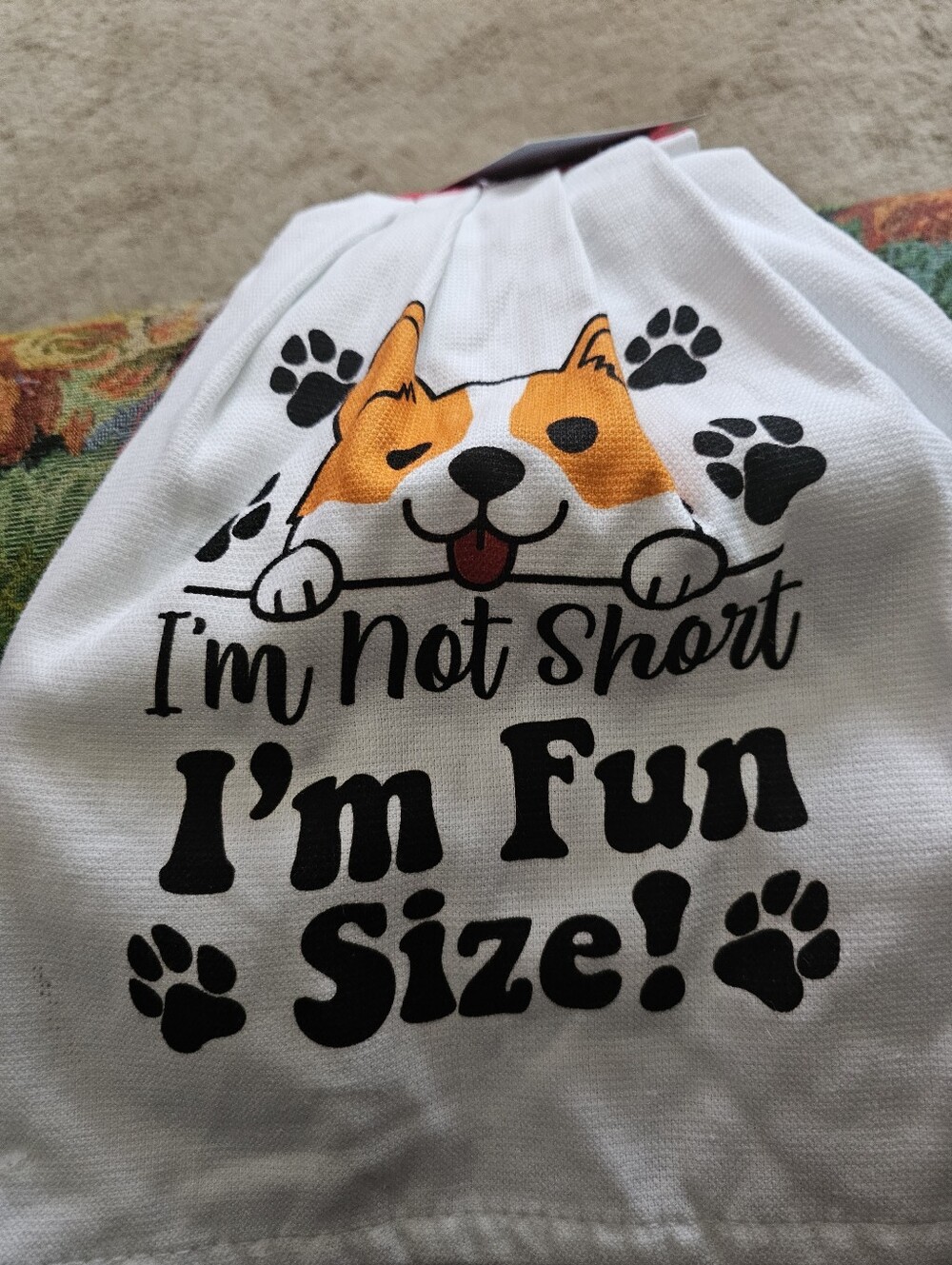 Dog Themed Hanging Kitchen Towel You Had Me At Woof Hand Crafted